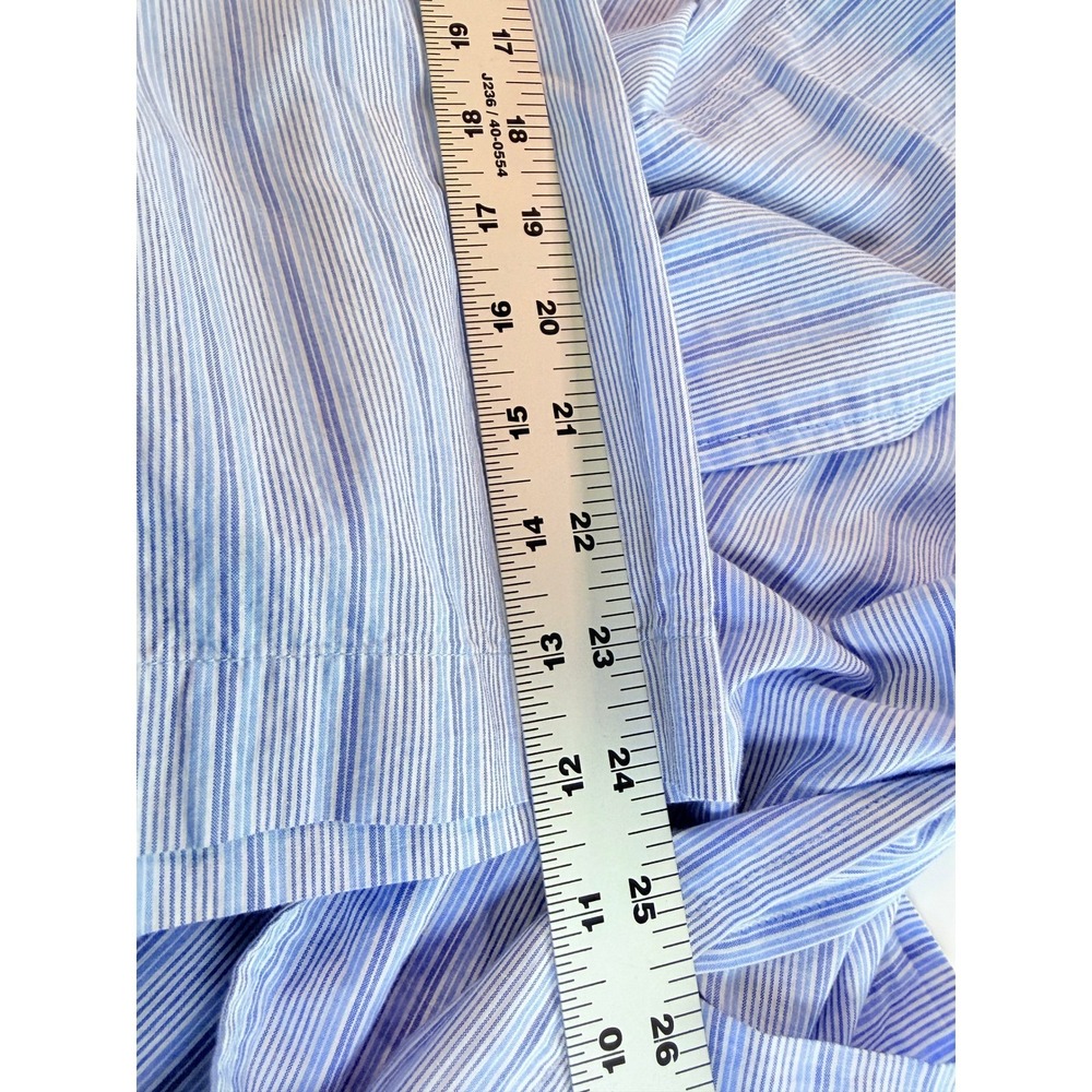 Polo Ralph Lauren Robe Men L/XL Blue Striped Cotton Sleepwear Loungewear - Picture 11 of 13